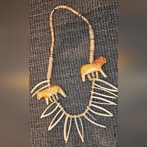 Wooden African Inspired Necklace